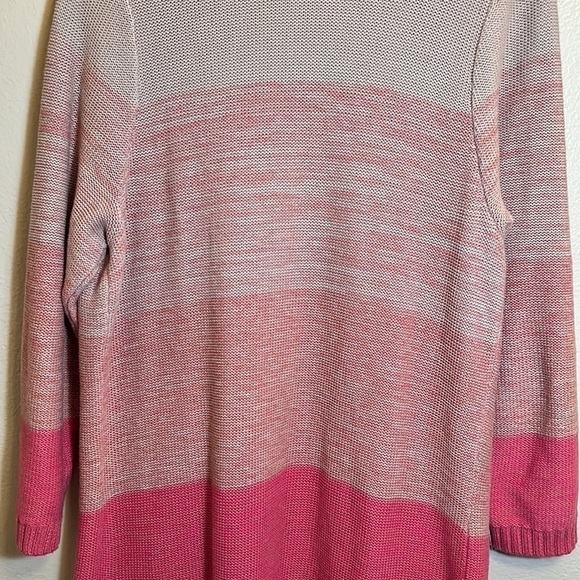 TORRID Pink Ombré Stripe Long Duster Cotton Open Front Cardigan Sweater - Picture 14 of 16